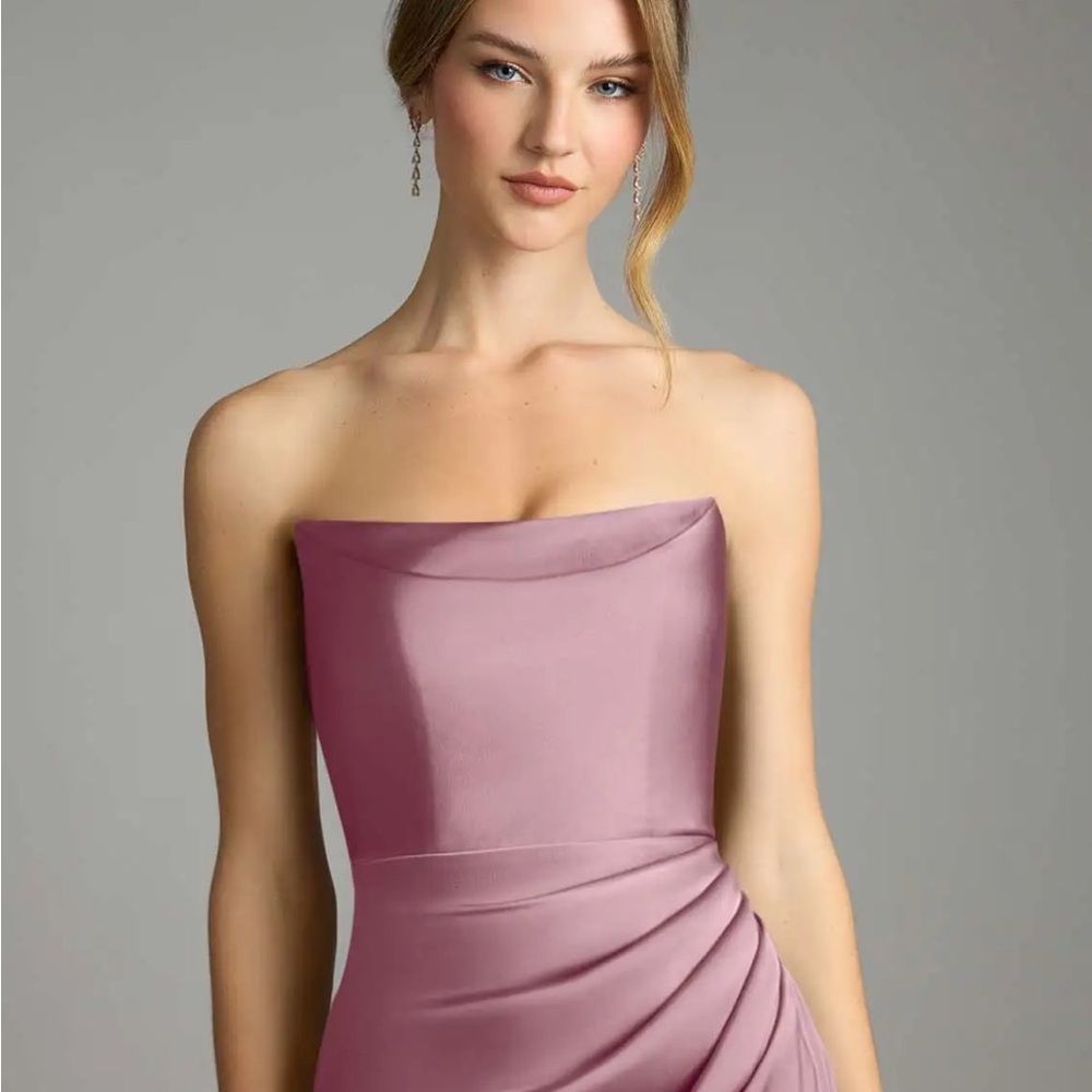 Azazie Leonis Vintage Mauve Mermaid Bridesmaid Dress View 3